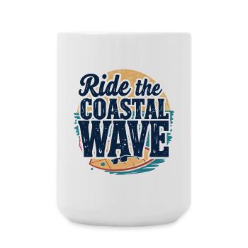 Surfing Surfing Beach Holidays Coast Sea - Large Mug 440 ml - white - Front