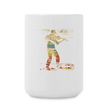 Geige Comic-Stil - Große Tasse 440 ml - Weiß - Vorne
