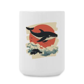 Whale Retro - Large Mug 440 ml - white - Front