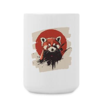 Panda roux rétro - Grande tasse 440 ml - blanc - Devant