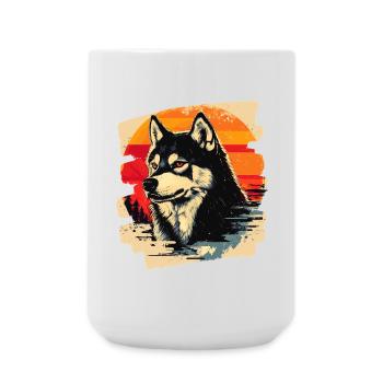 Husky - Große Tasse 440 ml - Weiß - Vorne