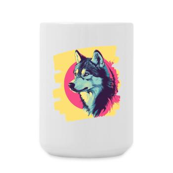 Husky - Große Tasse 440 ml - Weiß - Vorne