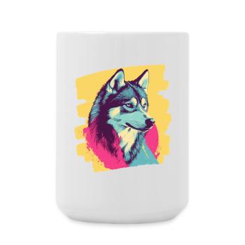 Husky - Große Tasse 440 ml - Weiß - Vorne
