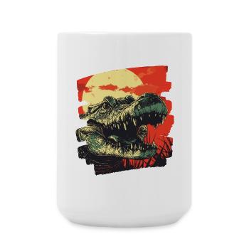 Crocodile Retro - Large Mug 440 ml - white - Front