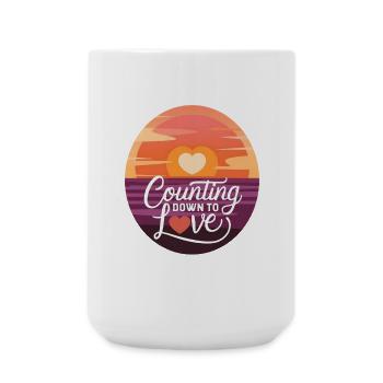 Counting Down to Love Sonnenuntergang - Große Tasse 440 ml - Weiß - Vorne