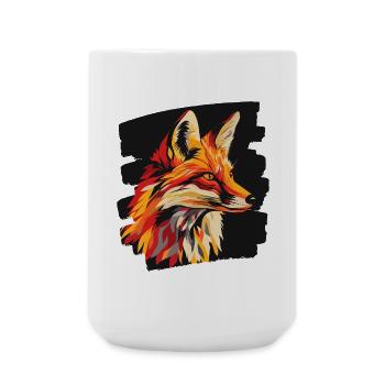 Fox Art - Large Mug 440 ml - white - Front