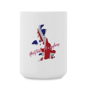 Britischer Stolz, Flagge des Vereinigten Königreichs - Große Tasse 440 ml - Weiß - Vorne