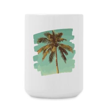 palmier rétro - Grande tasse 440 ml - blanc - Devant