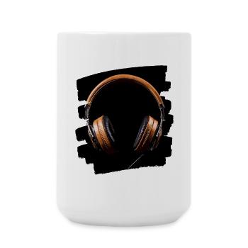 Headphones - Large Mug 440 ml - white - Front