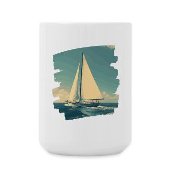 Voilier Rétro - Grande tasse 440 ml - blanc - Devant