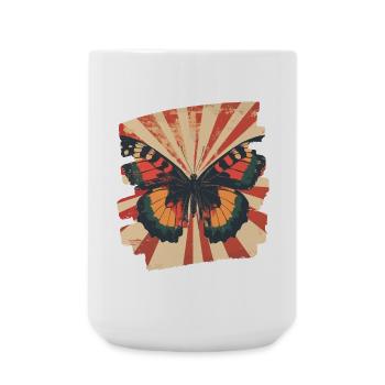 Schmetterling - Große Tasse 440 ml - Weiß - Vorne