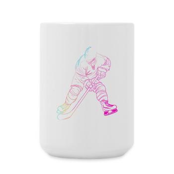 Eishockeyspieler - Große Tasse 440 ml - Weiß - Vorne