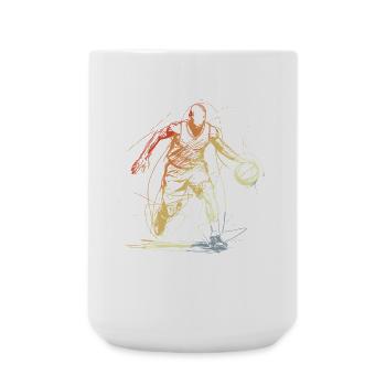 Croquis de joueur de basket-ball - Grande tasse 440 ml - blanc - Devant