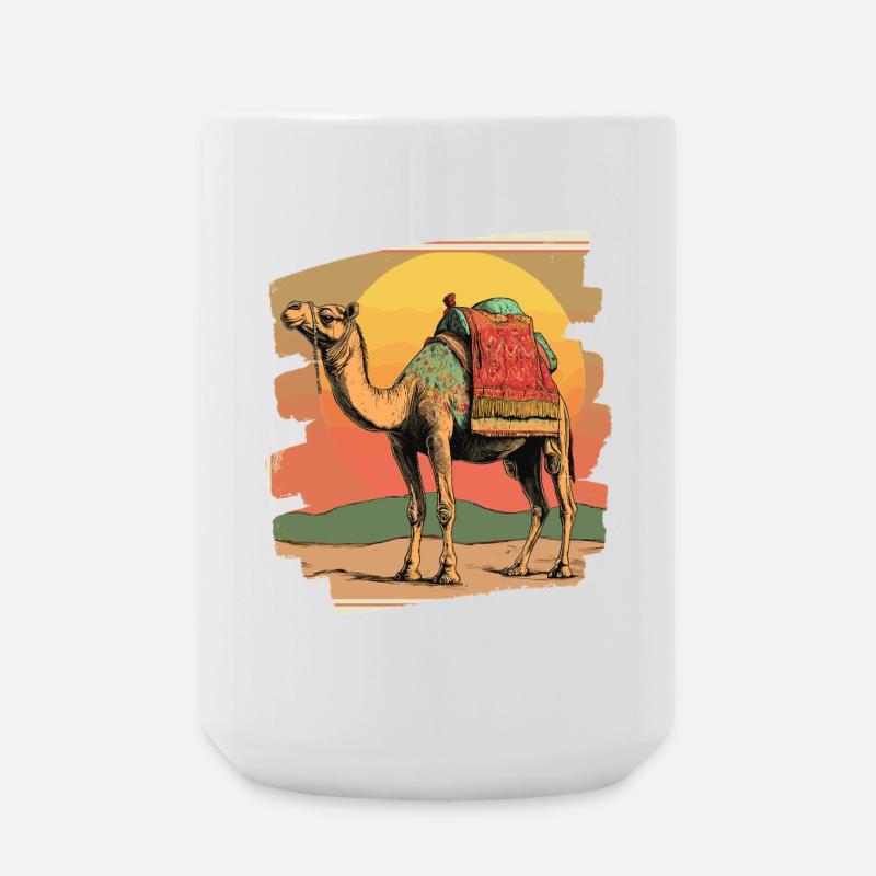 Kamel - Große Tasse 440 ml - Weiß