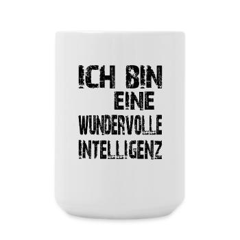 KI Spruch Ich bin eine wundervolle Intelligenz - Große Tasse 440 ml - Weiß - Vorne