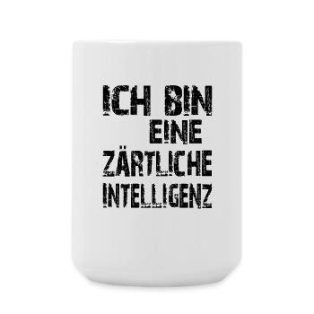 KI Spruch Ich bin eine zärtliche Intelligenz - Große Tasse 440 ml - Weiß - Vorne