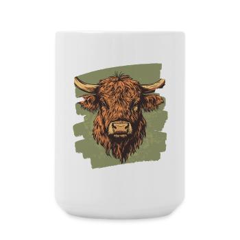 Scottish Highland cattle - Large Mug 440 ml - white - Front