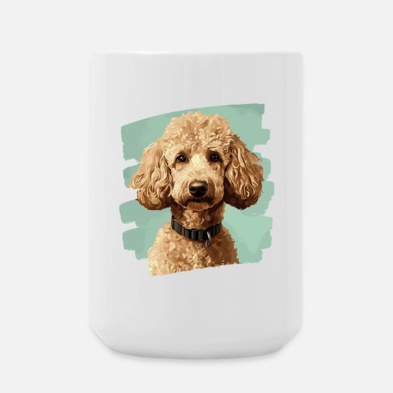 Pudel - Große Tasse 440 ml - Weiß