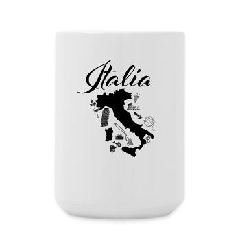 Italien,Italienisch - Große Tasse 440 ml - Weiß - Vorne