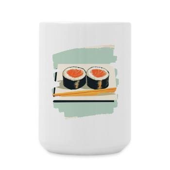 Sushi - Große Tasse 440 ml - Weiß - Vorne