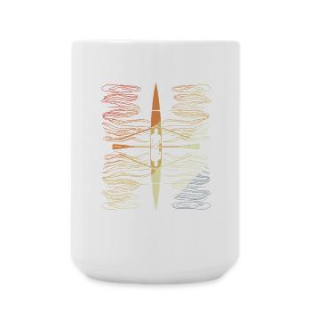 Aviron d’époque - Grande tasse 440 ml - blanc - Devant