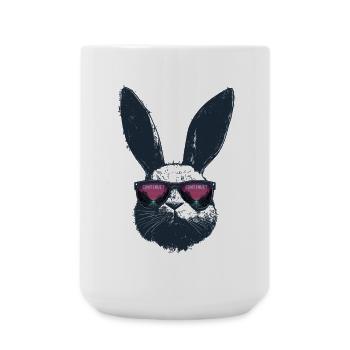 Lunettes de soleil rétro lapin Synthwave Gaming Gift - Grande tasse 440 ml - blanc - Devant