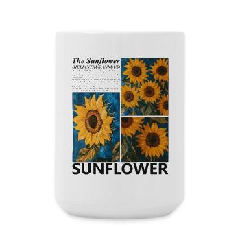 Sunflower Summer Nature Botany Blossoms Gift - Large Mug 440 ml - white - Front