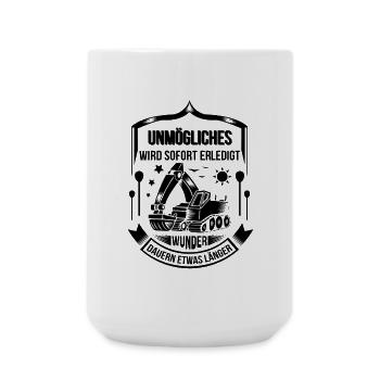 Baggerfahrer Unmögliches sofort erledigt - Große Tasse 440 ml - Weiß - Vorne