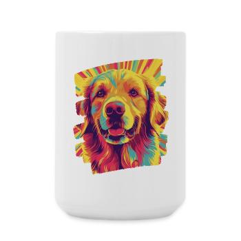 Golden Retriever - Große Tasse 440 ml - Weiß - Vorne