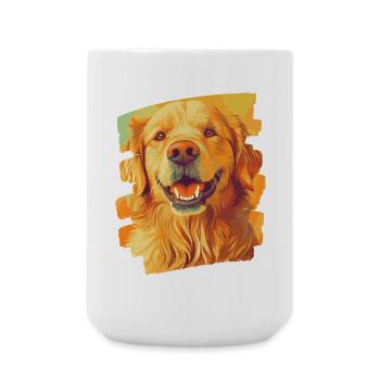 Golden Retriever - Große Tasse 440 ml - Weiß - Vorne