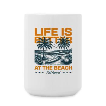 Life is Better At The Beach - Große Tasse 440 ml - Weiß - Vorne