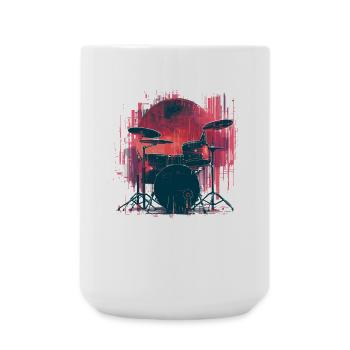 Look tambour vintage - Grande tasse 440 ml - blanc - Devant