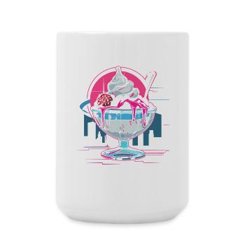 cream sundae Retrowave - Large Mug 440 ml - white - Front