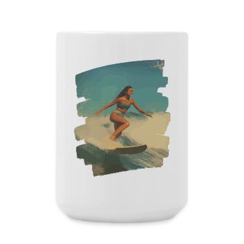 Surfer - Große Tasse 440 ml - Weiß - Vorne