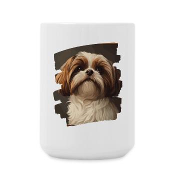 Shih Tzu - Große Tasse 440 ml - Weiß - Vorne