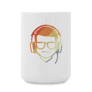 Gamer Drawing Retro - Large Mug 440 ml - white - Front