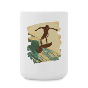 Surfer - Große Tasse 440 ml - Weiß - Vorne