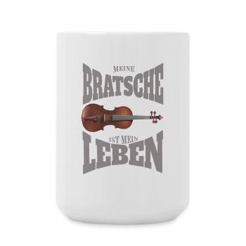 Meine Bratsche ist mein Leben Bratschist - Große Tasse 440 ml - Weiß - Vorne