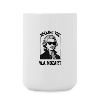 Rocking Mozart Classical Music Classical Composer - Large Mug 440 ml - white - Front