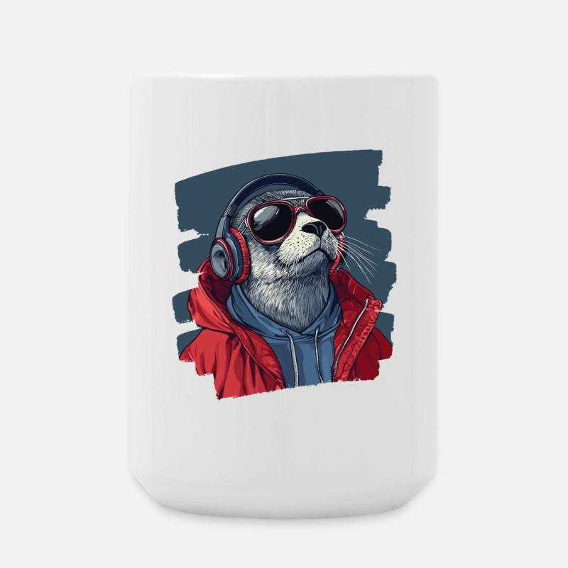 Robbe - Große Tasse 440 ml - Weiß