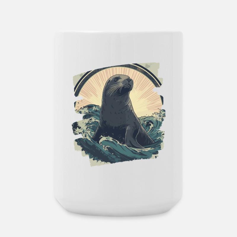 Robbe - Große Tasse 440 ml - Weiß