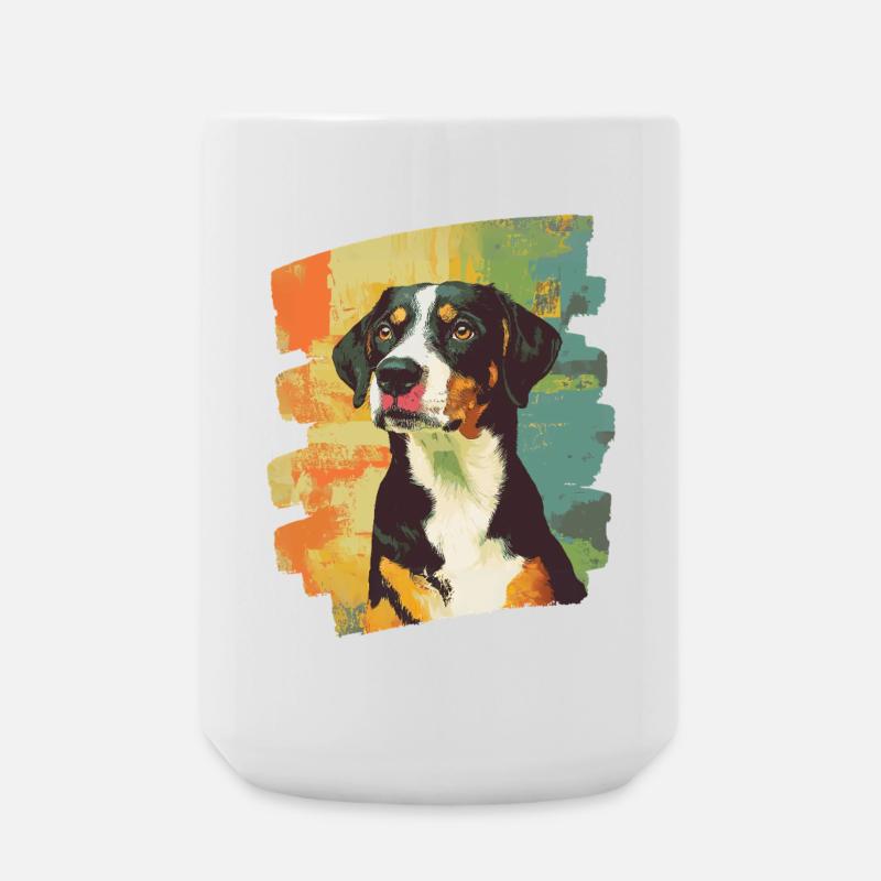 Entlebucher Sennenhund - Große Tasse 440 ml - Weiß