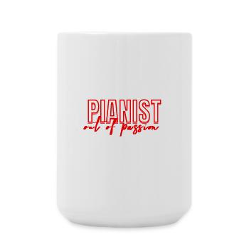Pianiste passionné - Jouer du piano - Grande tasse 440 ml - blanc - Devant