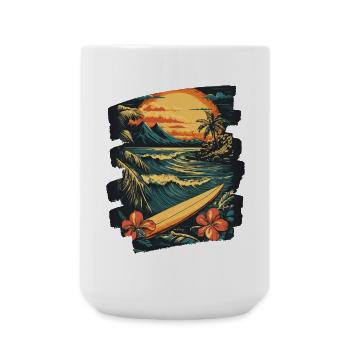 Plage d’Hawaï - Grande tasse 440 ml - blanc - Devant