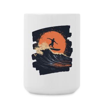 Surfer Surfing Surfboard Surfing - Large Mug 440 ml - white - Front
