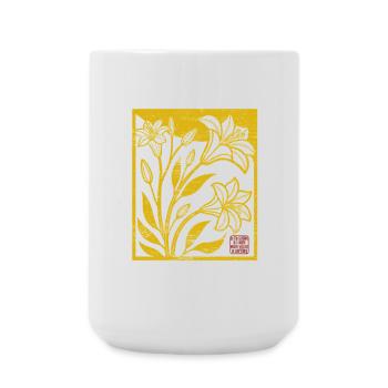 Blumen - Frühling - Be the sunshine - Spruch - Große Tasse 440 ml - Weiß - Vorne