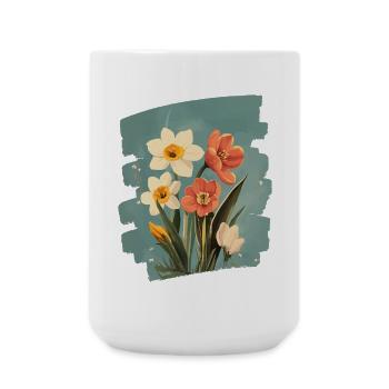 Spring Spring Beginning Flower Flowers - Large Mug 440 ml - white - Front