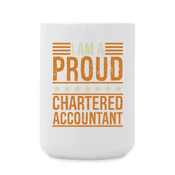 I am a proud chartered accountant - Large Mug 440 ml - white - Front