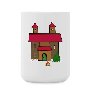 Sword Castle Fortress Medieval Knight Child - Large Mug 440 ml - white - Front