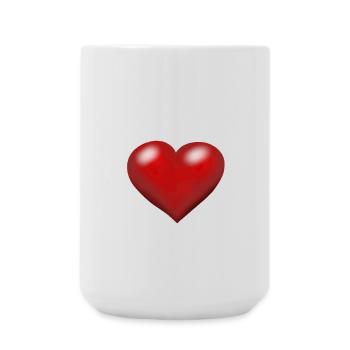Herz Herzen Valentin Liebe Valentinstag - Große Tasse 440 ml - Weiß - Vorne